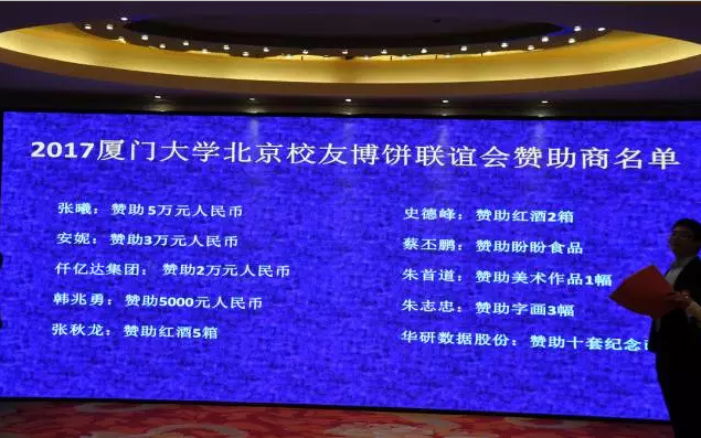 “博餅”是閩南地區(qū)有的傳統(tǒng)形式歡慶，此次活動以這種形式向母校致以美優(yōu)的祝福，也寄托著各地廈人永久母校情和青春回憶的活動。